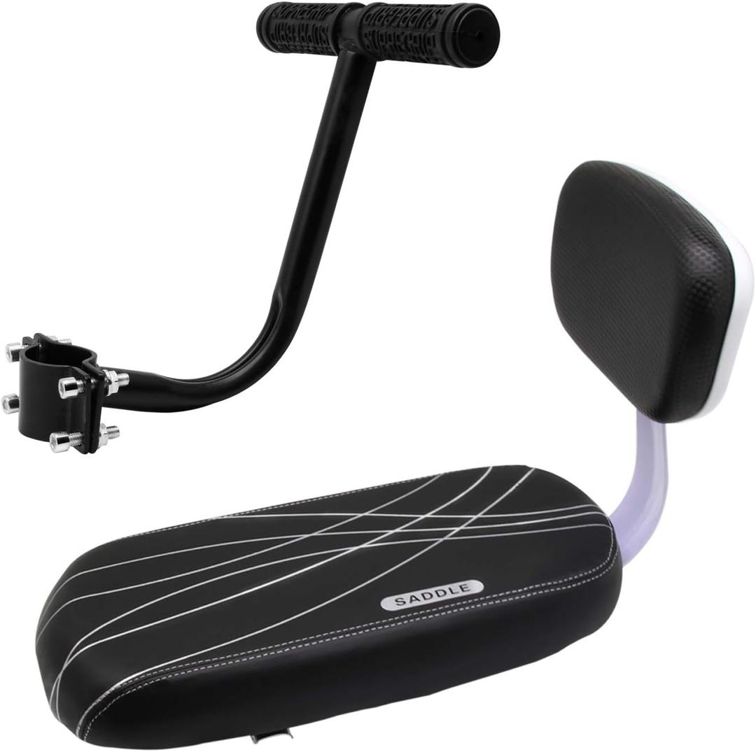 Kids Bike Seat, Bicycle Rear Seat for Kids Bicycle Seat with Backrest Cushion Armrest Handrail Set Kid Child Safety Carrier Bicycle Baby Seat