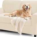 SUBRTEX 5 Pieces Stretch Sofa Slipcover Sets Couch Cover Sets Backrest Cushion Covers Furniture Protector Collection Set for Oversize Sofa Loveseat Chair Slip Covers(Medium, Ivory)