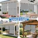 ECOOPTS Roller Shades 4'W x 6'L Patio Sun Shade Outdoor Roller Blinds Roll Up Blinds for Patio Porch Backyard Gazebo Deck Balcony (Light Grey)