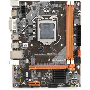 Desktop Computer M-ATX Motherboard, DDR3 LGA1155 CPU for Intel B75 Mainboard, RTL8111H Gigabit Network Card, M.2 NVME+NGFF Dual-Mode, SATA3.0/USB3.0/6-Channel Audio Chip