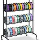 3D Printer Filament Storage Rack - 4 Tier Heavy Duty Metal Shelf Filaments Spool Holder for PLA/ABS/TPU, Organized for 3D Printing Studio, Office Workshop