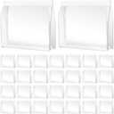 30 Pack Clear Makeup Bag Organizer Cosmetic Zipper Pouch TSA Approved Small Travel Pouches for Toiletries Transparent EVA Reusable Water-resistant Plastic Clear Gift Bags Bulk, 8.7” x 7” x 2.2”