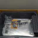 2PACK Stainless Steel Cat Litter Box with High Sides Lid, Extra Large XL Litter Box for Big Cats, Metal Kitty Litter Boxes with Anti-Leakage Enclosure,Non-Stick,Odorless,Scoop Included (2PK-Dark Grey)