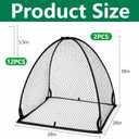 DECOHS 2 Pcs Pop-Up Mesh Plant Cover Tent, 30 x 28 x 28 Inch Garden Net Cage Guard Cover, Plant Protector Enclosure with 12 Ground Stakes for Protecting Plants Vegetable Fruit from Birds Insects