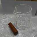 2-Pack Espresso Cups With Wood Handle 6oz, Espresso Accessories, Milk Frothing Pitcher, Glass Measuring Cup, Shot Glass