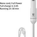 Cordless Hand Blender, UTALENT Variable Speed Immersion Blender handheld Rechargeable, with USB-C Charging Cable, Egg Whisk, for Smoothies, Milkshakes, Hummus and Soups – White
