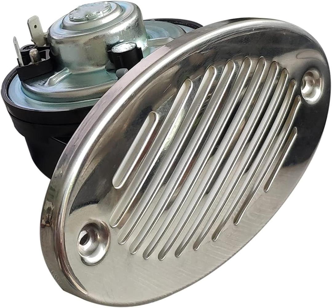 316 Stainless Steel 12V Hidden Flush Mount 5190512 Marine Boat Horn Two Hole Installation Spacing of 114.3 mm