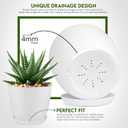 Utopia Home Plant Pots Indoor with Drainage Holes Set of 5 White Plastic Flower Pots (7/6.6/6/5.3/4.8 Inch) Modern Planters for Indoor Plants, Room & Office Dcor, Great Stocking Stuffers