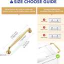 Ravinte 10 Pack 6-1/4 Inch Brushed Brass Kitchen Cabinet Handles Solid Zinc Alloy Cabinet Pulls Cupboard & Drawer Handles