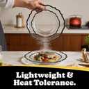 Contemporary Collection Combo Clear Plates with Black Rim - 7.5" - 10.5" (Pack of 32) - Sleek Modern Design - Perfect For Entertaining & Everyday Use