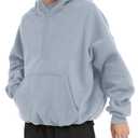 FAIABLE Zip Up Hoodie for Men Oversized Sweatshirts Fleece Quarter Zip Pullover with Zipper Pockets Fall Outfits Casual Comfy Y2k Winter Clothes, Coral Pink, M