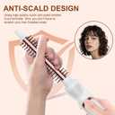 Thermal Brush 0.5 Inch Curling Iron Volumizing Heated Round Brush 1/2 Inch Ceramic Tourmaline Heated Hot, Multifunctional Styler Curling Wand (White, 0.5 inch)
