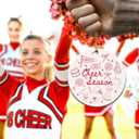 4 x Cheerleader Ornament - Cheerleader Gifts for Girls - Cheerleading Gifts for Teen Girls, Captain Team, Women, Friend, Daughter - Cheer Season 2025 Ceramic Christmas Ornament