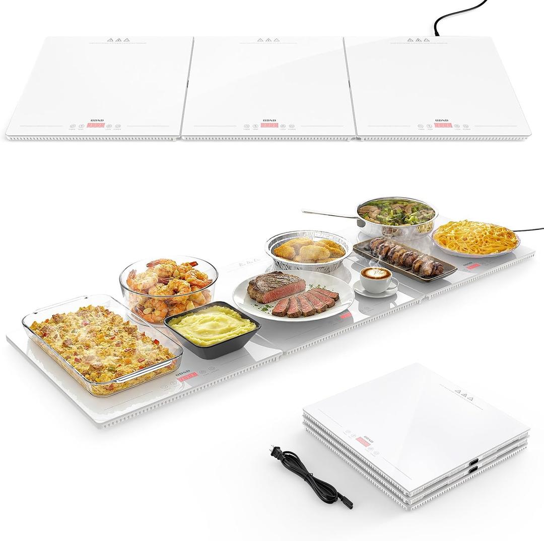 ODSD Food Warmers for Parties Buffet, 47"x15" Extra-Long Food Warming Tray