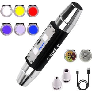 Six LEDs Rechargeable Gemstone Flashlight Jade Appraisal Light, Super Bright Jewelry Diamond Detector Lamp.