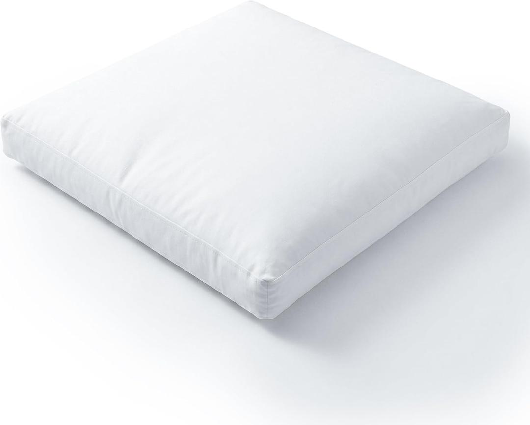 THE ART BOX 35 x 35 Inches Large Square Pillow Insert – Extra Thick Hypoallergenic Polyester Fill, Oversized Decorative Cushion Filler for Floor Pillows & Couch Covers (White)