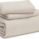 Bedsure Duvet Cover King Size with Fitted Sheet - 4 Pieces Prewashed Polyester Extra Soft Bedding Set, Includes 1 Duvet Cover 104''x90'' with Zipper Closure, 2 Pillow Shams, 1 Fitted Sheet, Linen