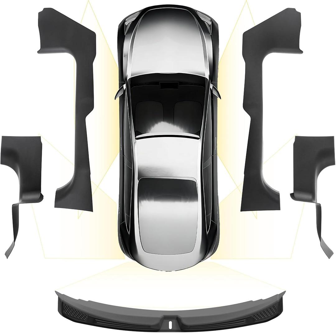3W Tesla Model Y Juniper Door Sill Protector 2025 2026 Only for 5 Seat Front, Rear, Door Entry Guard, Anti-Dust Cover, Anti-Scratch Plate, Edge Guards, TPE Car Accessories (Not Original Tailgate Sill)