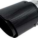 Carbon Fiber Exhaust Tips 2" Inlet 4"Outlet, Universal Tailpipe 2 Inch Exhaust Muffler Tip