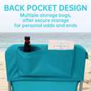 #WEJOY Folding Beach Chair for Adults, Lightweight Beach Chair with Shoulder Straps, High Back Camping Chairs with Hard Armrest, Supports 300lbs for Outdoor Lawn Concert