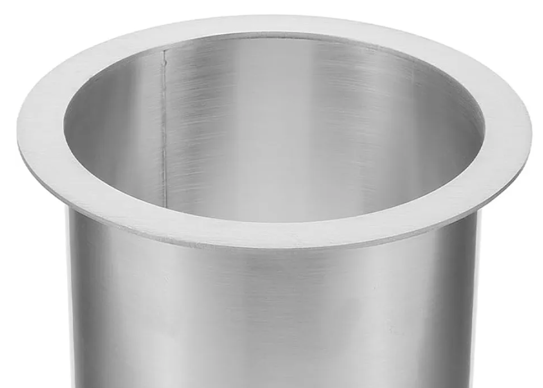 Alipis Stainless Steel Countertop Trash can Lid 6 Inch Round Recessed Cover Small Wastebasket Chute for Kitchen Bathroom Office Space-Saving