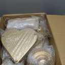 JALANCY Set of 9 Cake Stands Metal Cupcake Stand Set Multiple Styles Candy Fruit Display Tower Dessert Plate Cake Serving Tray for Birthday Party Wedding Anniversary Baby Shower Engagement (Gold)