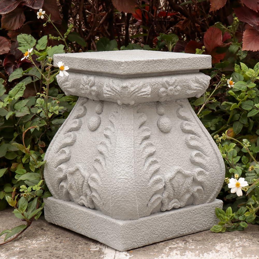 Outdoor Pedestal Stand for Garden Decor - ClassicalL Plinth Pedestal Stand for Statues, Decorative Garden Pedestals and Statue Stand, 12" Tall, 9.2" L x 12" H x 9.2" W