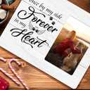 Dog Memorial Gifts for Loss of Dog, Pet Loss Sympathy Gift, Once By My Side Forever in My Heart Wooden Picture Frames, 4x6 inch Photo
