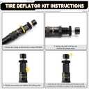 4PCS Adjustable Auto-Stop Tire Deflator Valve Kit,Screw-on Tyre Air Down Tool for 4x4 Off Road Accessories,Jeep,Truck, Pickup