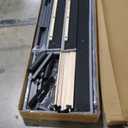 Gruwans Queen Size Bed Frame with Upholstered Wingback Headboard, Easy Assembly Platform Bed, Wooden Slat Support No Box Spring Needed, Light Gray