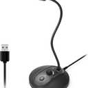 JOUNIVO USB Computer Microphone with Mute Button, Plug&Play Condenser, Desktop, PC, Laptop, Mac, PS4 Mic -360 Gooseneck Design -Recording, Dictation, YouTube, Gaming, Streaming (JV-601Pro)