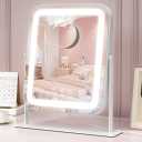 Saliwa Vanity Mirror with Lights, Lighted Makeup Mirror with 3 Modes, 10X Magnification Mirror, Stepless Brightness, 360° Rotation, Christmas & Valentine’s Gifts for Women, Daughter, Mom, Her
