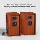 Elimavi Powered Bookshelf Speakers, 30W X 2 Turntable Speakers with 4 Inch Woofer, Record Player Speakers with AUX Input for PC and TVs,Wood Grain Color for Wall Mounting