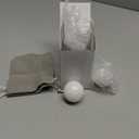 Natural Marble Baoding Chinese Meditation Balls, Stress Relief Hand Exercise Therapy Set, White Medium-1.57"