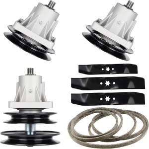 46" Deck 618-0240 Spindle Rebuild Kit for MTD LT-4600H LT-546G, for Toro LX460 LX465 LX466, Include 3 Spindles 918-0430 618-04134, 3 Blades 742-0612 942-0612, 1 79 1/2" Belt 754-0349