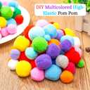 2 x Vesslam[400 pcs] - 300 Pieces 1 Inch Assorted Pompoms with 100pieces 0.3 Inch Wiggle Eyes Multicolor Arts and Crafts Pom Poms Balls for Kids DIY Art Creative Crafts Decorations (Multi-Colored)