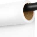 Seamless Photography Background Paper Roll, Blue Photo Paper Backdrop for Photography, Video and Streaming (Bright White, 53" x16')