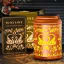Solar Lanterns Outdoor Waterproof Decorative Garden Solar Lights Outdoor,Hanging Hollow Out Metal Ornaments Decor for Outside Lawn,Patio,Balcony,Yard Unique Gifts for Women Valentine Day Gifts