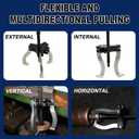 Gear Puller Set, 3" and 7" Puller Kit, 3 Jaw Gear Bearing Flywheel Pulley Removal Tool, 2 or 3 Reversible Jaws Wheel Puller