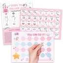 Unicorn Potty Training Chart for Toddler Girls - Potty Training Sticker Chart for Girls Potty with Sticker, Sticker Chart for Kids Potty Training Reward Chart, Kids Reward Chart