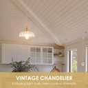 Glass Plug in Pendant Light,Vintage Copper Lamp Holder Hanging Lamp,Pendant Light for Kitchen Island, Bedroom, Dining Room, Living Room (9.65in)