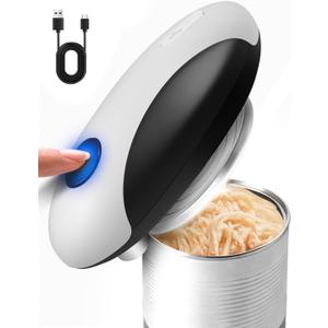 Rechargeable Automatic Can Opener, One-Touch Electric Can Opener with Smooth Edge, Hands-Free Can Opener for Seniors & Arthritis