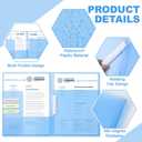 Seajan 6 Pack 3 Pocket File Folders with Clip,Water Proof Material Foldable Design for Easy Review, File Folder for Documents, Report Covers Presentation Folders, Letter Size 12.29.1inch (Blue)