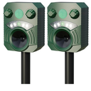 Deer Repellent Device Cat Repellent Outdoor Dog Repellent for Yard Solar Animal Repeller Ultrasonic Squirrel Repeller Waterproof Racoon Fox with Motion Activated Sensor Flashing Light 5 Modes