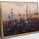 Moody Wildflowers Canvas Wall Art Retro Autumn And Summer Flowers Autumn Dark College Painting Picture Wall Decor Retro Wildflowers Posters Print Artwork For Living Room Bedroom Office Unframed