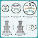 2 x Utolily 3 Tier Two Fast Birthday Cupcake Stand Party Decorations Floral Princess Cupcake Holder Pink Castle Crown Carriage Dessert Tower for Girls Birthday Princess Theme Baby Shower Party Supplies