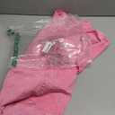 GRAPENT Denim Dress for Women Babydoll Tiered Short Sleeve Button Down Jean Shirt Dresses, Pink, Size 12