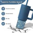 Silicone Boot Compatible with Sinple Midern 24/30/40 oz Tumbler with Handle/Trek Pivot, Protective Anti-Scratch Bottle Bottom Sleeve Cover Compatible with Sinple Midern Tumbler (Bling Slumberland)