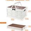 Morezi Outdoor dog toy bin chew proof box storage in plastic foldable designed dog stuff organizer great for pet food organizing toys leashes clothing in outside cream