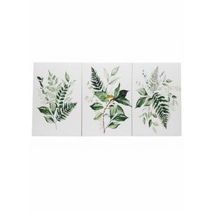 3Pcs Green Plants Canvas Wall Art Bohovegetation Wall Decor Pictures Sage Green Botanic Posters Prints Modern Botanical Paintings Artwork for Bedroom Bathroom Home Decoracion 16in x 2ft